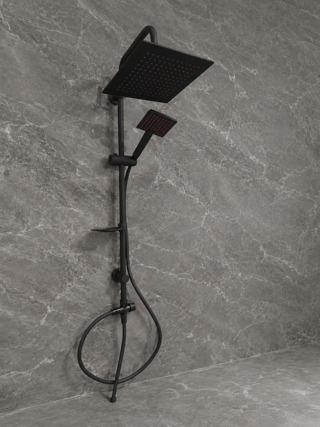 Set dushi i zi mat me kokë katrore rainfall dhe kokë dore - Figura 2