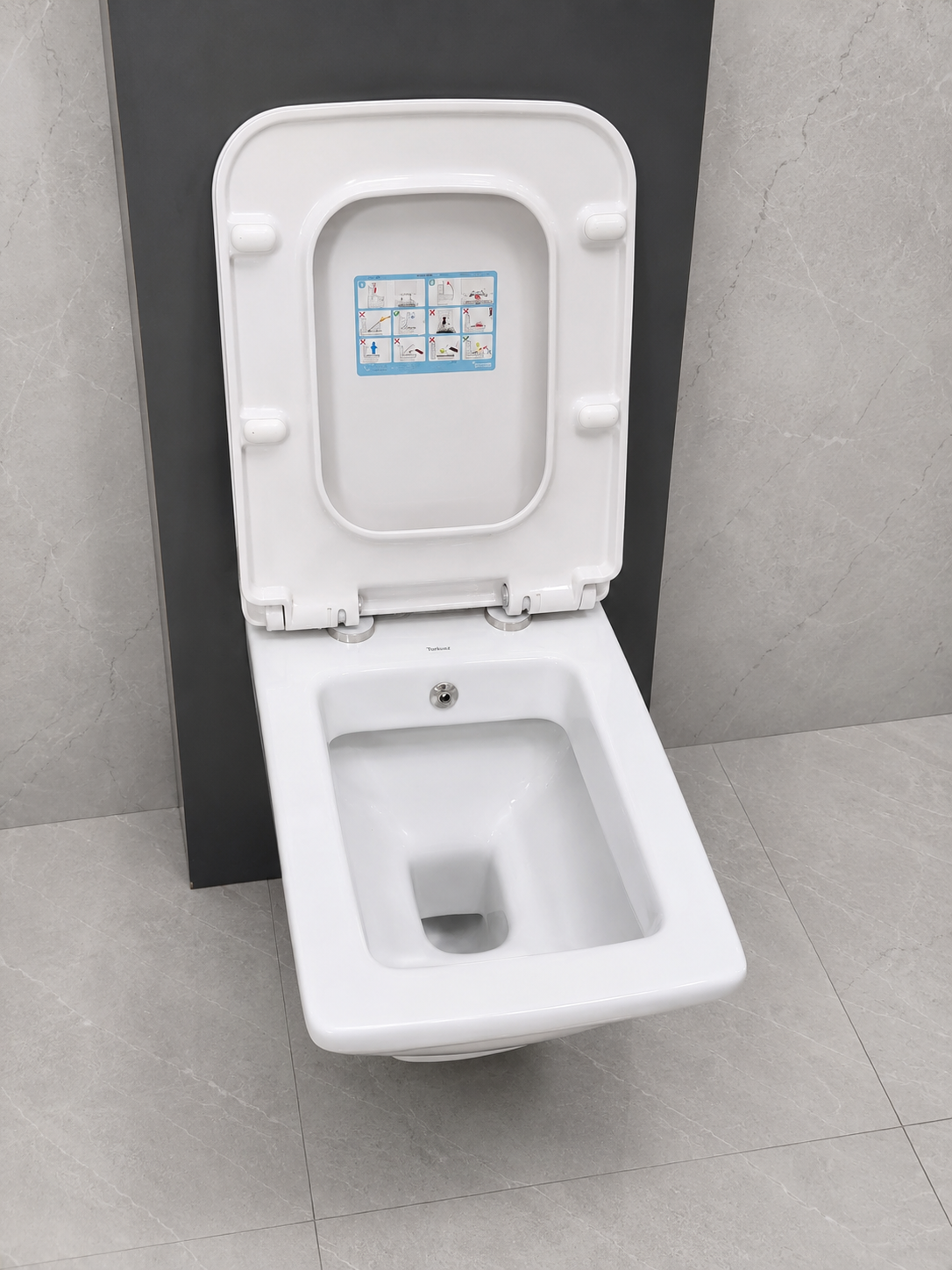 WC e varur Turkuaz City Rimless me bidet të integruar dhe kapak soft-close - Figura 4