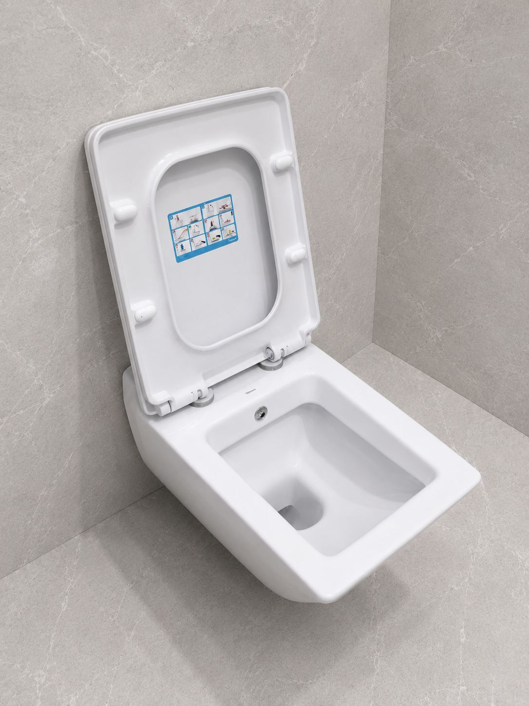 WC e varur Turkuaz City Rimless me bidet të integruar dhe kapak soft-close - Figura 5