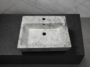 Lavaman countertop Milano Elswick me efekt mermeri të bardhë
