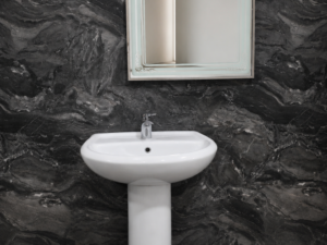 Lavaman porcelani i bardhë me kolonë Idealine 50x61xH83 cm