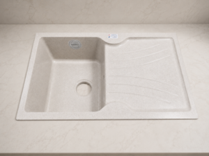 Lavapjatë kuzhine Sanitec Ultra Granite 817 116x50 cm me 1 gropë dhe kulluese